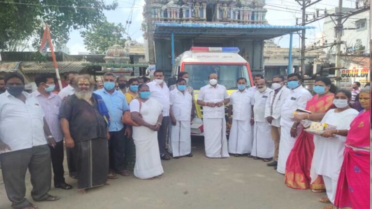 செங்கல்பட்டு: பொது சுகாதார உபயோகத்திற்காக 108 ஆம்புலன்ஸ்  தமிழக முதலமைச்சர்  அவர்களால் அனகாபுத்தூர்க்கு வழங்கப்பட்டது