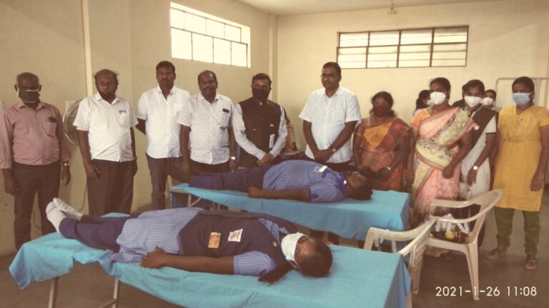 72வது குடியரசு தின விழா-ரத்ததான முகாம்