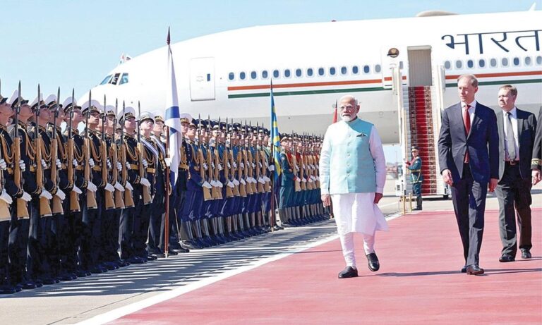 ಪ್ರಧಾನಿ ನರೇಂದ್ರ ಮೋದಿ ರಷ್ಯಾಕ್ಕೆ ಆಗಮಿಸಿದ್ದಾರೆ