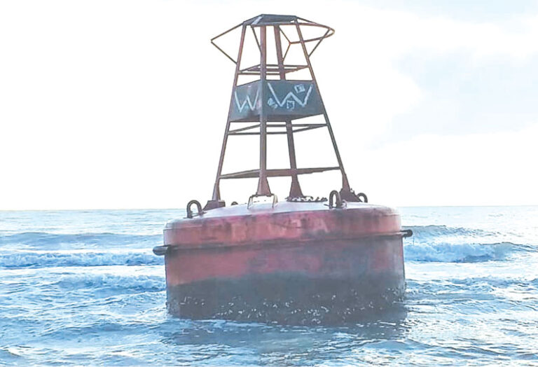 மெரினா பீச்சில் மிதவை கரை தங்கியது.