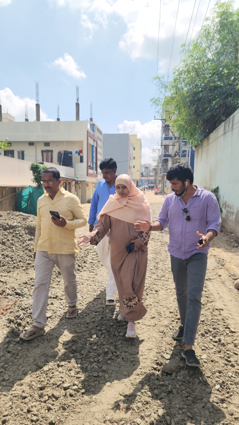 సబ్ధర్ నగర్‌లో 90 లక్షల వ్యయంతో సిసి రోడ్డు పనుల పర్యవేక్షణ